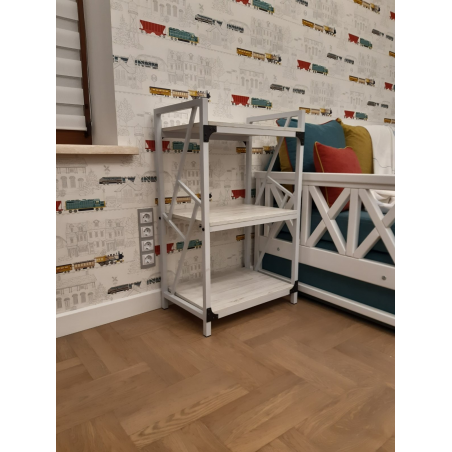 Стелаж 3 полиці Ромбо Білий Металл-Дизайн Loft