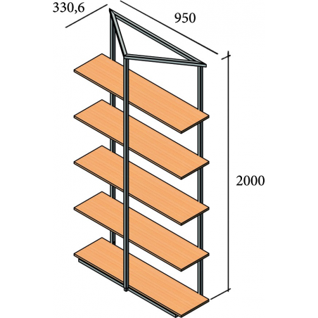 Габарити стелажа Драй Металл-Дизайн Loft