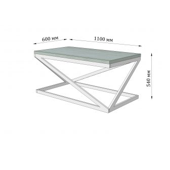 Стіл журнальний Бент Лонг Металл-Дизайн Loft 2