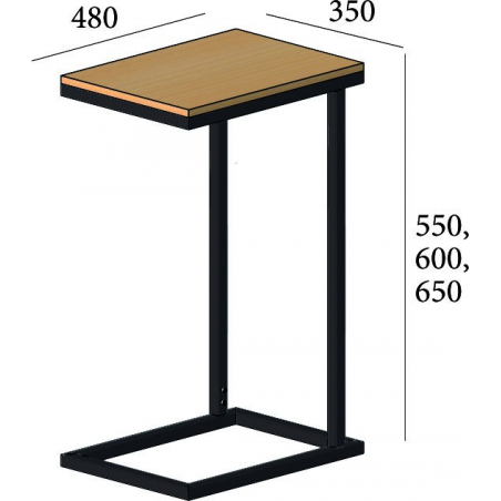 Габарити комплекта журнального Кофе Брейк Металл-Дизайн Loft
