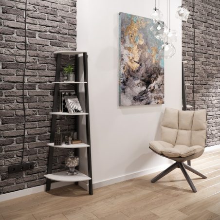 Кутовий стелаж 5 полиць Призма Металл-Дизайн Loft