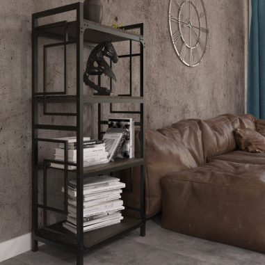 Стелаж 4 полиці Квадро Металл-Дизайн Loft