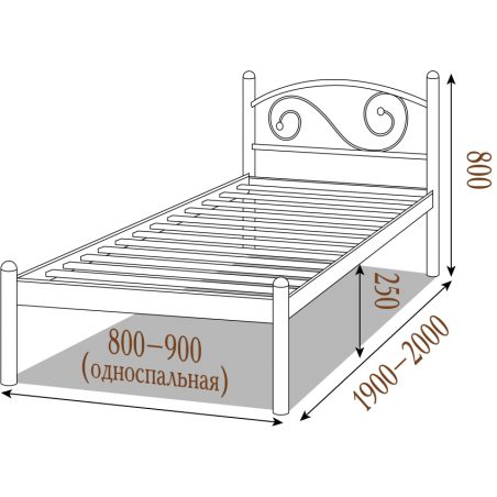 Металеве ліжко Вероніка Металл-Дизайн