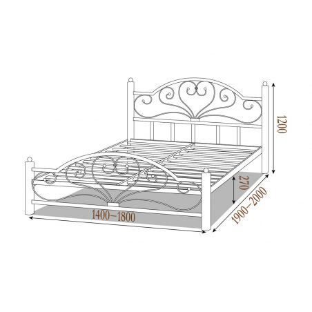 Металеве ліжко Джоконда Металл-Дизайн