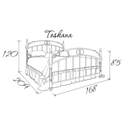 Металеве ліжко Тоскана Bella Letto Металл-Дизайн