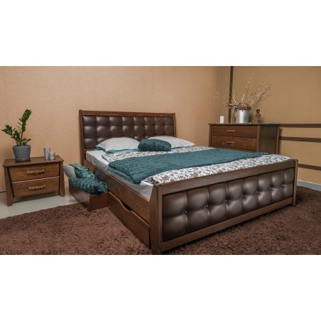 Кровать Сити Премиум с ящиками Олимп натуральное дерево