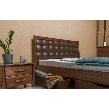 Кровать Сити Премиум с ящиками Олимп изголовье эко-кожа