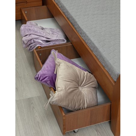 Сіті (City) ліжко з інтарсією і ящиками Олімп зручні ящики